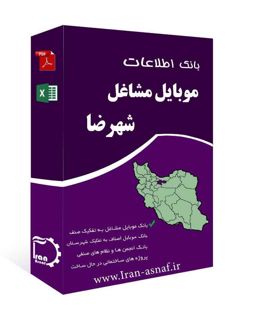 بانک اطلاعات مشاغل شهرستان شهرضا